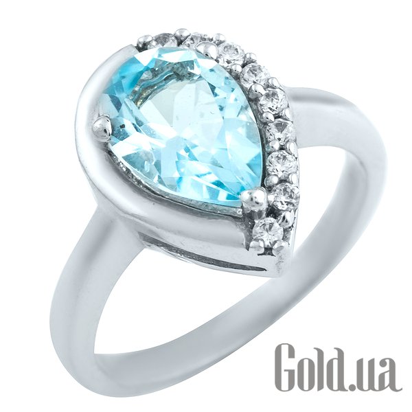 

Женские кольца Fresh Jewelry, Женское серебряное кольцо с топазом и куб. циркониями, 16.5