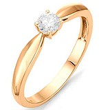 Золотое кольцо с бриллиантом, 1554921
