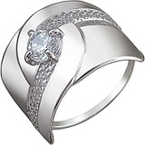 Женское серебряное кольцо с куб. циркониями, 1615337