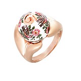 Женское серебряное кольцо в позолоте, 1617385