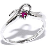 Silver Wings Женское серебряное кольцо с рубином, 1618409