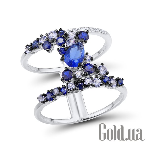 

Кольцо Lurie Jewelry, Золотое кольцо с бриллиантами и сапфирами, 17.5