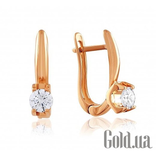 

Серьги Украина, Золотые серьги с Swarovski Zirconia