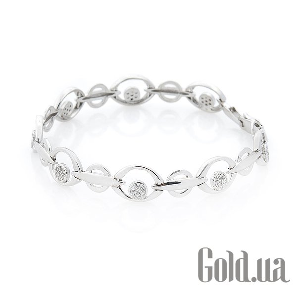 

Женские браслеты Украина, Женский серебряный браслет с куб. циркониями, 18