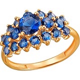 Женское золотое кольцо с синт. сапфирами, 1636073