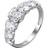 Серебряное кольцо с кристаллами Swarovski, 1640681