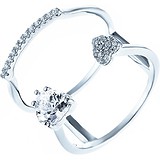 Серебряное кольцо с куб. циркониями, 1669353