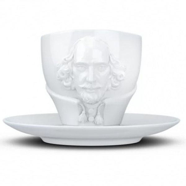 58Products Чашка с блюдцем Tassen "William Shakespeare"