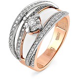 Kabarovsky Женское золотое кольцо с бриллиантами и эмалью, 1698537