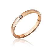 Золотое обручальное кольцо с бриллиантом, 169961