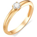 Золотое кольцо с бриллиантом, 1703913
