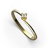 Золотое кольцо с бриллиантом - фото 1