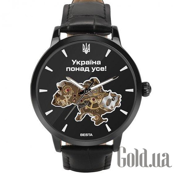 

Мужские часы Besta, Мужские часы Skeleton UA Black 3121