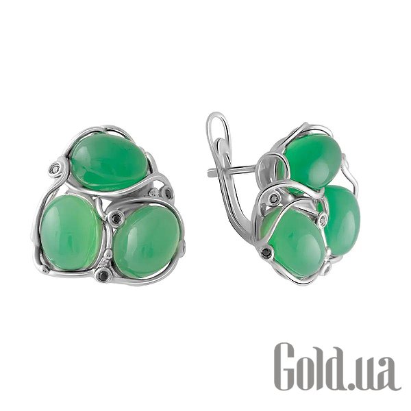 

Серьги Fresh Jewelry, Серебряные серьги с кошачим глазом
