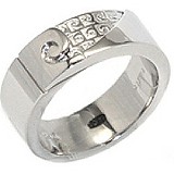 Pierre Cardin Серебряное обручальное кольцо с куб. циркониями, 051945