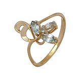 Женское золотое кольцо с топазами, 1514986