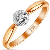 Золотое кольцо с бриллиантом, 1554666