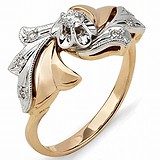 Женское золотое кольцо с бриллиантами, 1605610