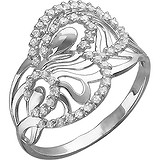 Женское серебряное кольцо с куб. циркониями, 1614058