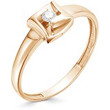 Золотое кольцо с бриллиантом, 1615338