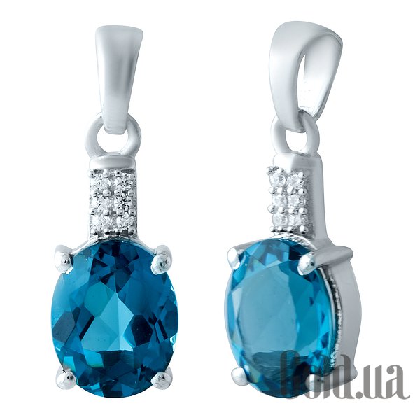 

Женские кулоны Fresh Jewelry, Серебряный кулон с топазом и куб. циркониями