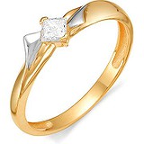 Золотое кольцо с бриллиантом, 1685482