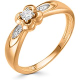 Женское золотое кольцо с бриллиантами, 1697002