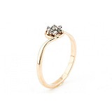 Женское золотое кольцо с куб. циркониями, 1698282