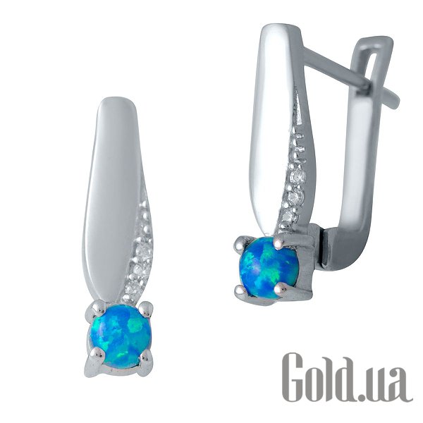

Серьги Fresh Jewelry, Серебряные серьги с опалами и куб. циркониями