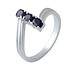 Женское серебряное кольцо с сапфирами - фото 1