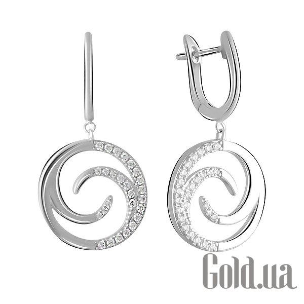 

Серьги с подвесками Fresh Jewelry, Серебряные серьги с куб. циркониями