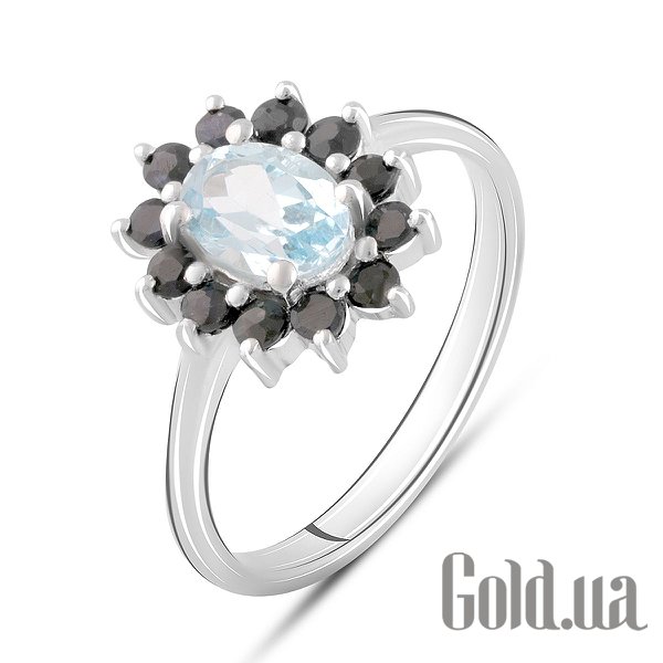 

Женские кольца Fresh Jewelry, Женское серебряное кольцо с топазом и сапфирами, 18