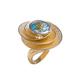 Женское золотое кольцо с топазом, 1768426