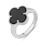 Женское серебряное кольцо с ониксом (2098911), фото