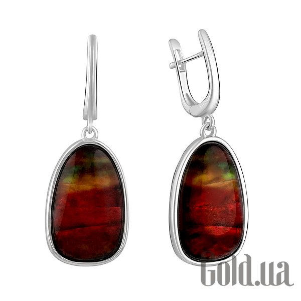 

Серьги с подвесками Fresh Jewelry, Серебряные серьги с аммолитами