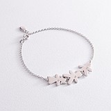 Женский серебряный браслет с куб. циркониями, 1797354