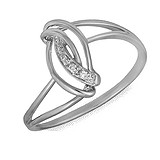 Женское золотое кольцо с бриллиантами, 075754