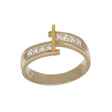 Женское золотое кольцо с бриллиантами, 1547755