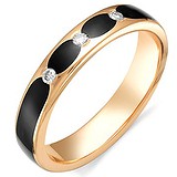 Золотое обручальное кольцо с бриллиантами, 1556203