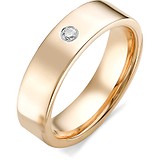 Золотое обручальное кольцо с бриллиантом, 1602795