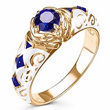 Женское золотое кольцо с сапфиром, 1611755