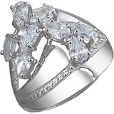 Женское серебряное кольцо с куб. циркониями, 1615339