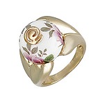 Женское серебряное кольцо в позолоте, 1617387