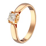 Золотое кольцо с бриллиантом, 1632491