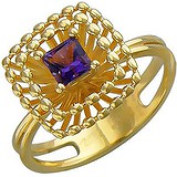 Женское золотое кольцо с аметистом, 1654251