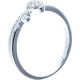 Женское серебряное кольцо с куб. циркониями, 1668843