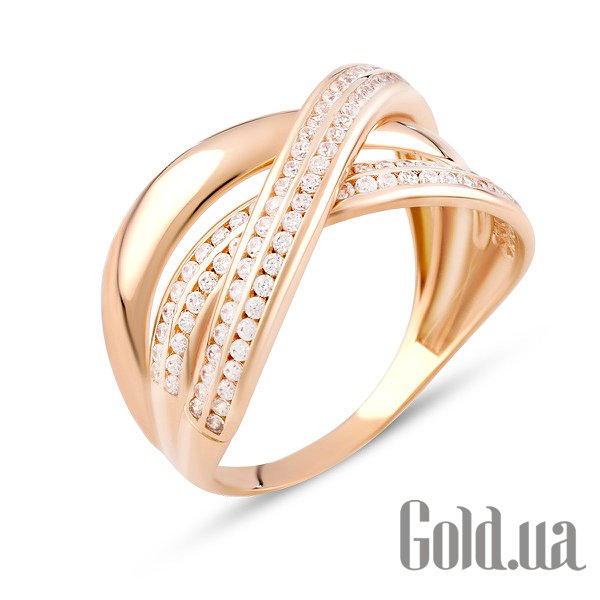 

Кольцо Fresh Jewelry, Женское золотое кольцо с куб. циркониями, 17