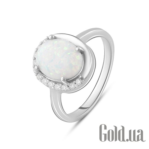 

Женские кольца Fresh Jewelry, Женское серебряное кольцо с куб. циркониями и опалом, 18.5