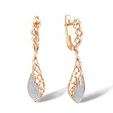 Золотые серьги с бриллиантами, 1796075