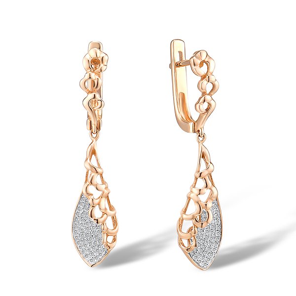 Золотые серьги с бриллиантами